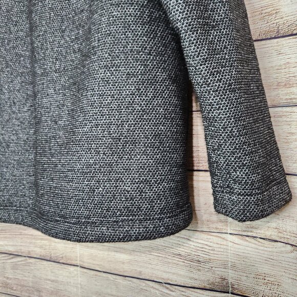 Orvis Sherpa Fleece Lined Tweed Gray 1/4 Zip Pullover Sweater Jacket Men's Small - Picture 14 of 16